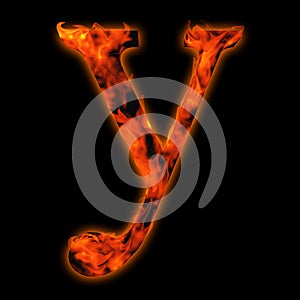 Red hot burning fire font in red and orange flames