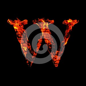 Red hot burning fire font in red and orange flames