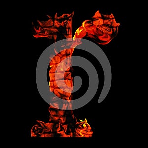 Red hot burning fire font in red and orange flames