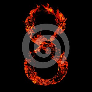 Red hot burning fire font in red and orange flames