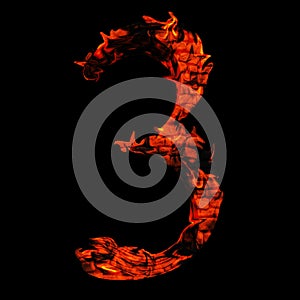 Red hot burning fire font in red and orange flames