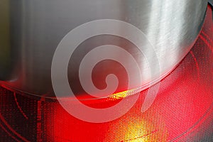 Red hot ceramic hotplate detail cooker