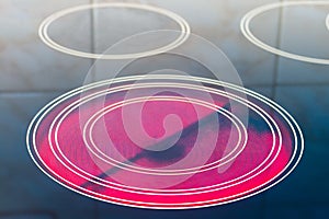 Red hot ceramic hotplate