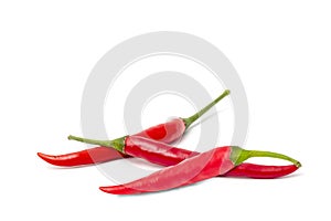 Red hot Chili pepper isolated on a white