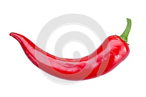 Red hot chili pepper isolated on a white