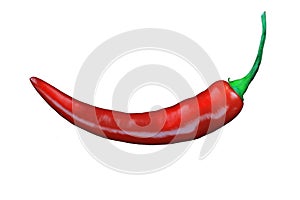 red hot chili peppers isolated on white background