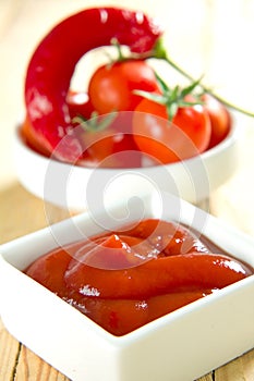 Red hot chili sauce