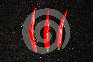 Red hot chilli pepper close up