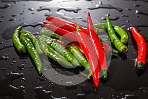 Red hot chilli pepper close up