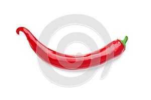 Red hot chilli pepper isolated on white background