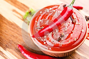 Red hot chilli sauce