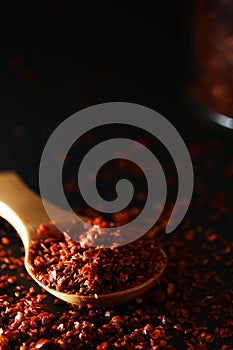 Red hot chilly pepper flakes