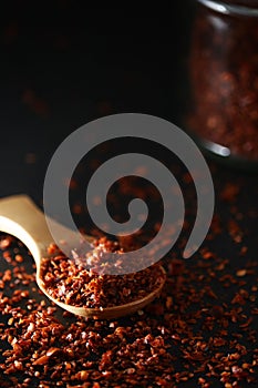 Red hot chilly pepper flakes