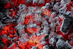 Red hot coals