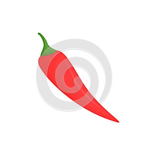 Red hot pepper pod cartoon vector illustration
