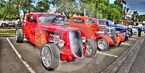 1933 red Hot rod