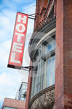 Red Hotel Sign