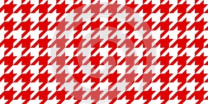 Red hounds tooth seamless vector pattern background