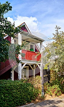 Red house on the Baltic Sea in Ãœckeritz