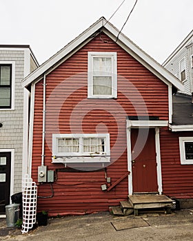 A red house in Boothbay Harbor, Maine