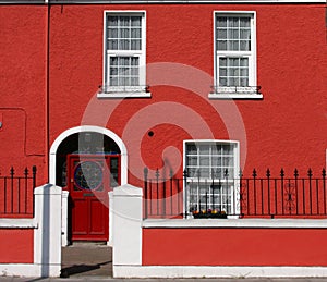 Red house facade