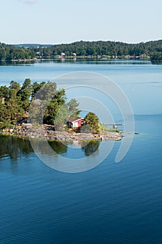 Red house in stockholm archipelago