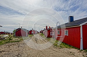 Red houses of a fishing village