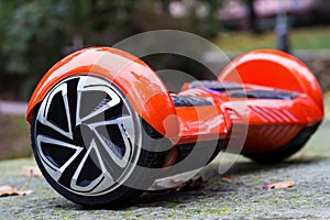 The red hoverboard side view