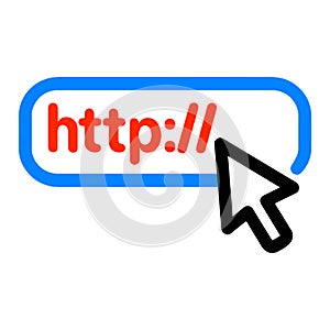 Red http text inside a rounded blue rectangle on a white background internet protocol