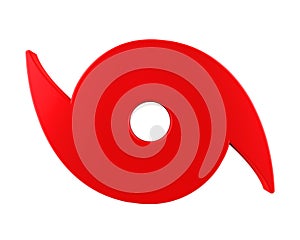 Red Hurricane Symbol Isolated