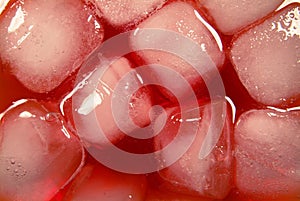 Red ice cubes