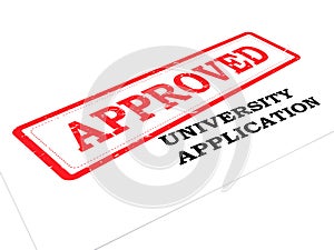 University application approved