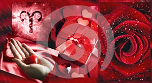 Red images for zodiac sign Aries  like a astrology concept