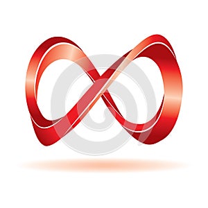 Red infinity sign