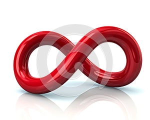 Red infinity symbol