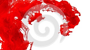Red - Ink swirling in water, Color drop in water photographed in motion