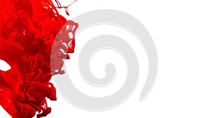 Red - Ink swirling in water, Color drop in water photographed in motion