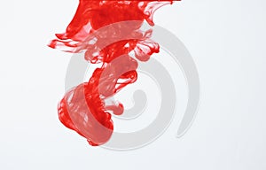 Red ink in water