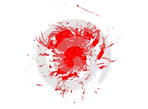 Red ink watercolor paint splatter splash grunge background blot abstract texture splat art spray