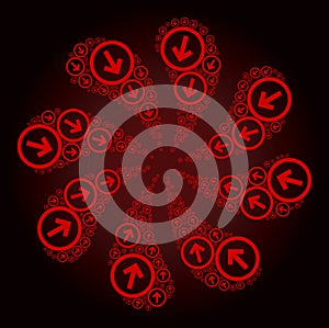 Red Inside Direction Icon Centrifugal Spin