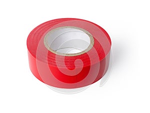 Red insulating tape. photo
