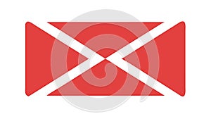 Red Interlocking X Abstract Pattern, vector design Generative AI