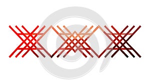 Red Intersecting Lines, Dynamic Abstract Pattern, vector design Generative AI