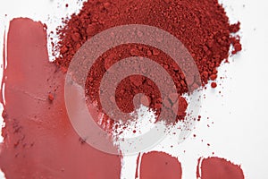 Red iron oxide pigment photo