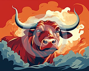 red irritating bull and smoke red irritating bull and smoke irritating bull smoke bull red