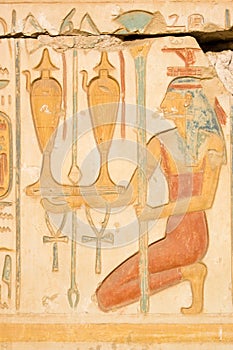 Red Isis with wine, Ancient Egypt