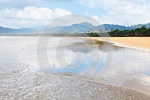 Red island beach  pantai Pulau merah  in Banyuwangi in Indonesia photo