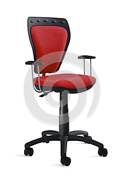 Red isolated office chair