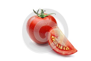 Red isolated tomat