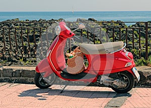 Red Italian Vespa